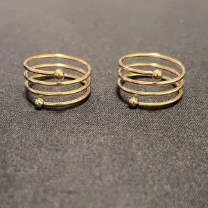 Boutique | Jewelry | New Set Of 2 Gold Coil Rings | Poshmark